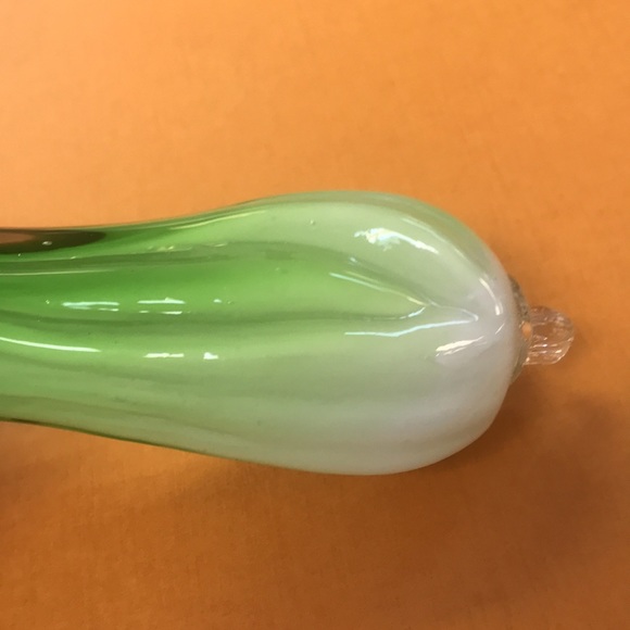 Vintage 8" Murano Italy Hand Blown Art Glass Romaine Lettuce or Leek - Picture 3 of 5